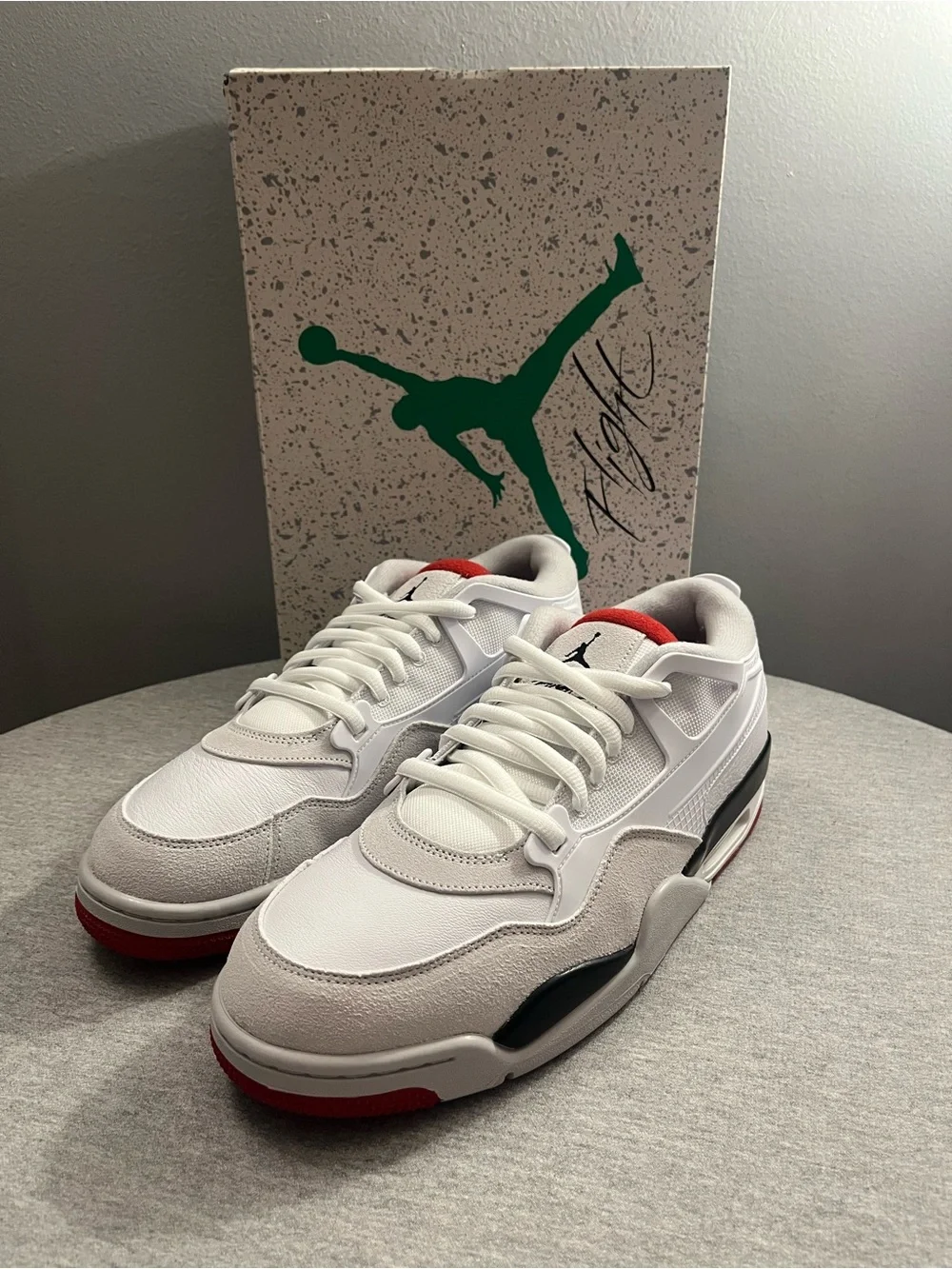 Nike Air Jordan 4 RM White Varsity Fire Red Black Mens Shoe Size 11.5 FQ7939-102